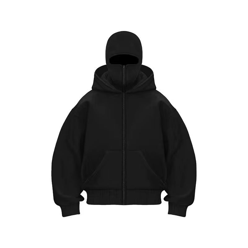 Stay Stylish and Warm with the Double Hooded Y2K Gothic Sweatshirt for Men and Women - Perfect for Autumn and Winter!