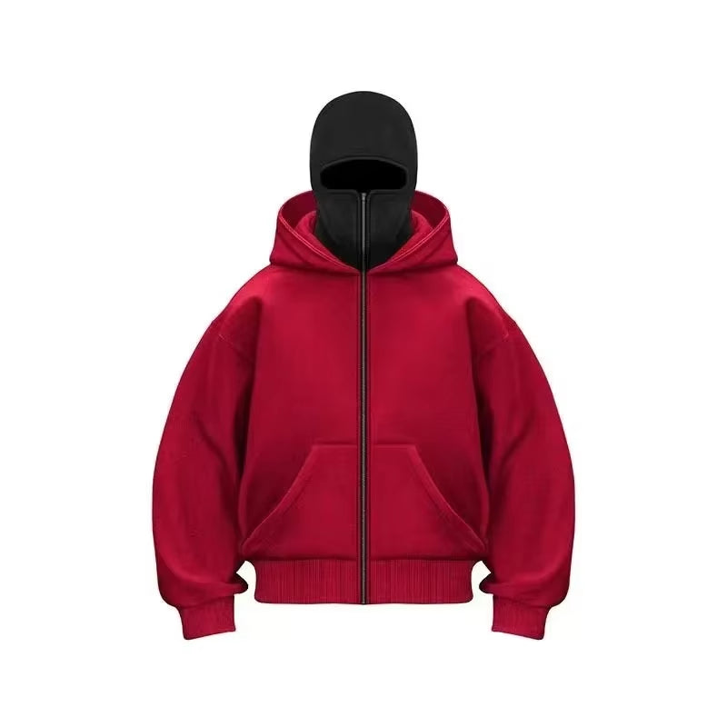 Stay Stylish and Warm with the Double Hooded Y2K Gothic Sweatshirt for Men and Women - Perfect for Autumn and Winter!