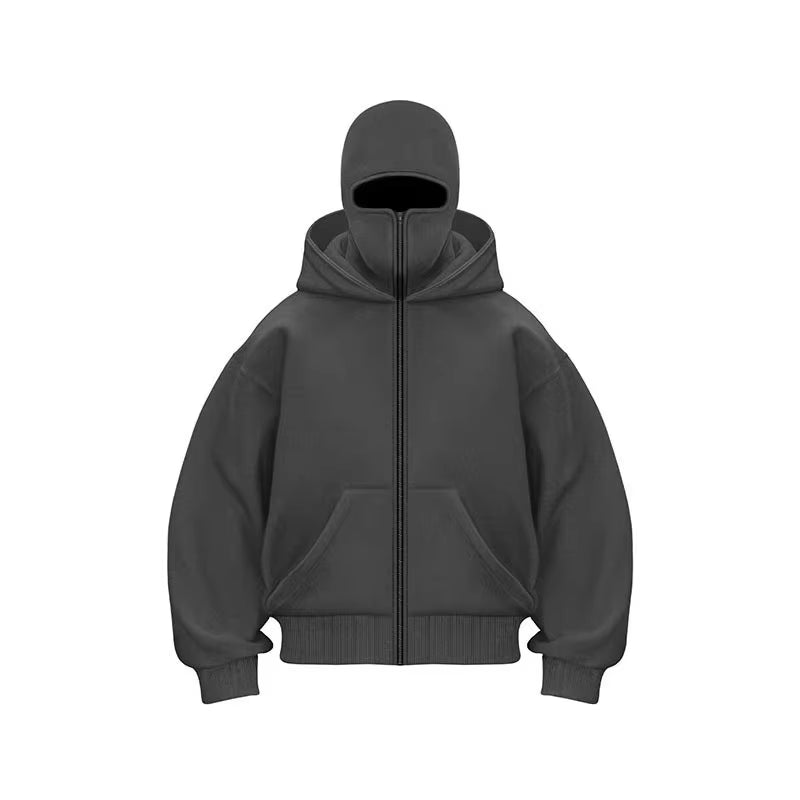 Stay Stylish and Warm with the Double Hooded Y2K Gothic Sweatshirt for Men and Women - Perfect for Autumn and Winter!