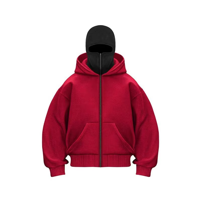 Stay Stylish and Warm with the Double Hooded Y2K Gothic Sweatshirt for Men and Women - Perfect for Autumn and Winter!