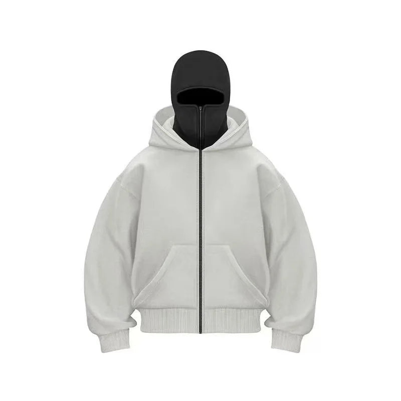Stay Stylish and Warm with the Double Hooded Y2K Gothic Sweatshirt for Men and Women - Perfect for Autumn and Winter!