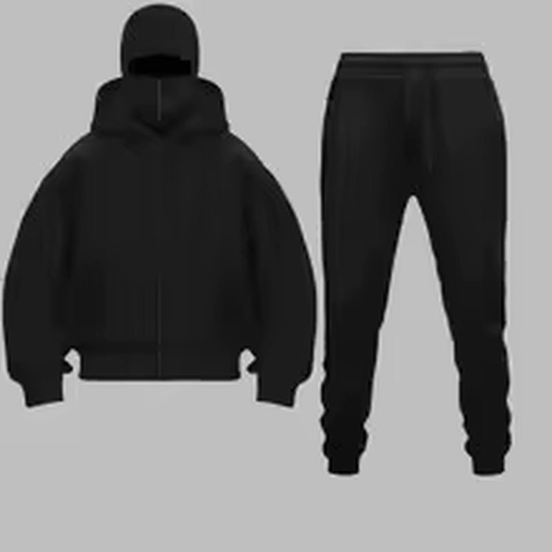 Stay Stylish and Warm with the Double Hooded Y2K Gothic Sweatshirt for Men and Women - Perfect for Autumn and Winter!