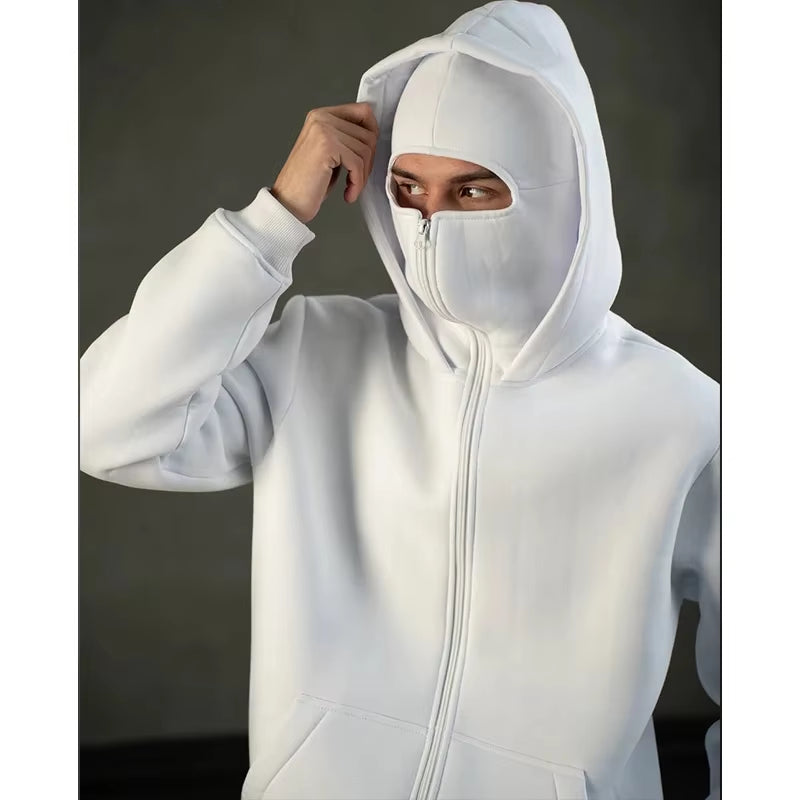 Stay Stylish and Warm with the Double Hooded Y2K Gothic Sweatshirt for Men and Women - Perfect for Autumn and Winter!