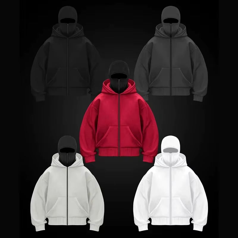 Stay Stylish and Warm with the Double Hooded Y2K Gothic Sweatshirt for Men and Women - Perfect for Autumn and Winter!