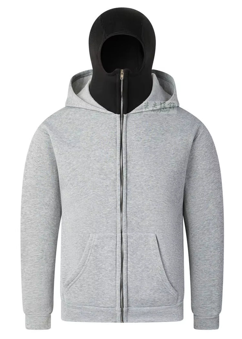 Stay Stylish and Warm with the Double Hooded Y2K Gothic Sweatshirt for Men and Women - Perfect for Autumn and Winter!
