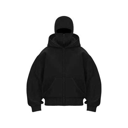 Stay Stylish and Warm with the Double Hooded Y2K Gothic Sweatshirt for Men and Women - Perfect for Autumn and Winter!