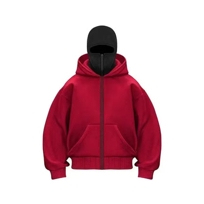 Stay Stylish and Warm with the Double Hooded Y2K Gothic Sweatshirt for Men and Women - Perfect for Autumn and Winter!