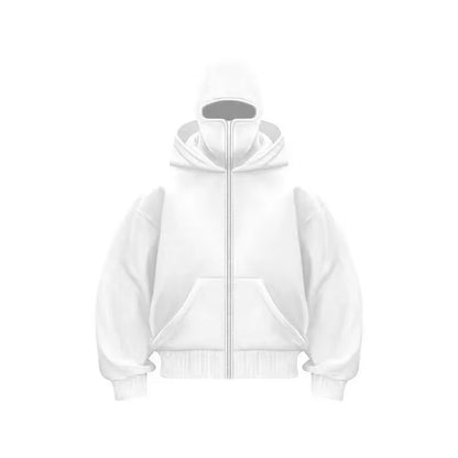 Stay Stylish and Warm with the Double Hooded Y2K Gothic Sweatshirt for Men and Women - Perfect for Autumn and Winter!