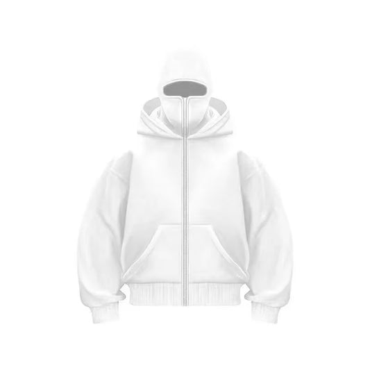 Stay Stylish and Warm with the Double Hooded Y2K Gothic Sweatshirt for Men and Women - Perfect for Autumn and Winter!