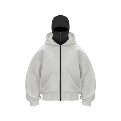 Stay Stylish and Warm with the Double Hooded Y2K Gothic Sweatshirt for Men and Women - Perfect for Autumn and Winter!